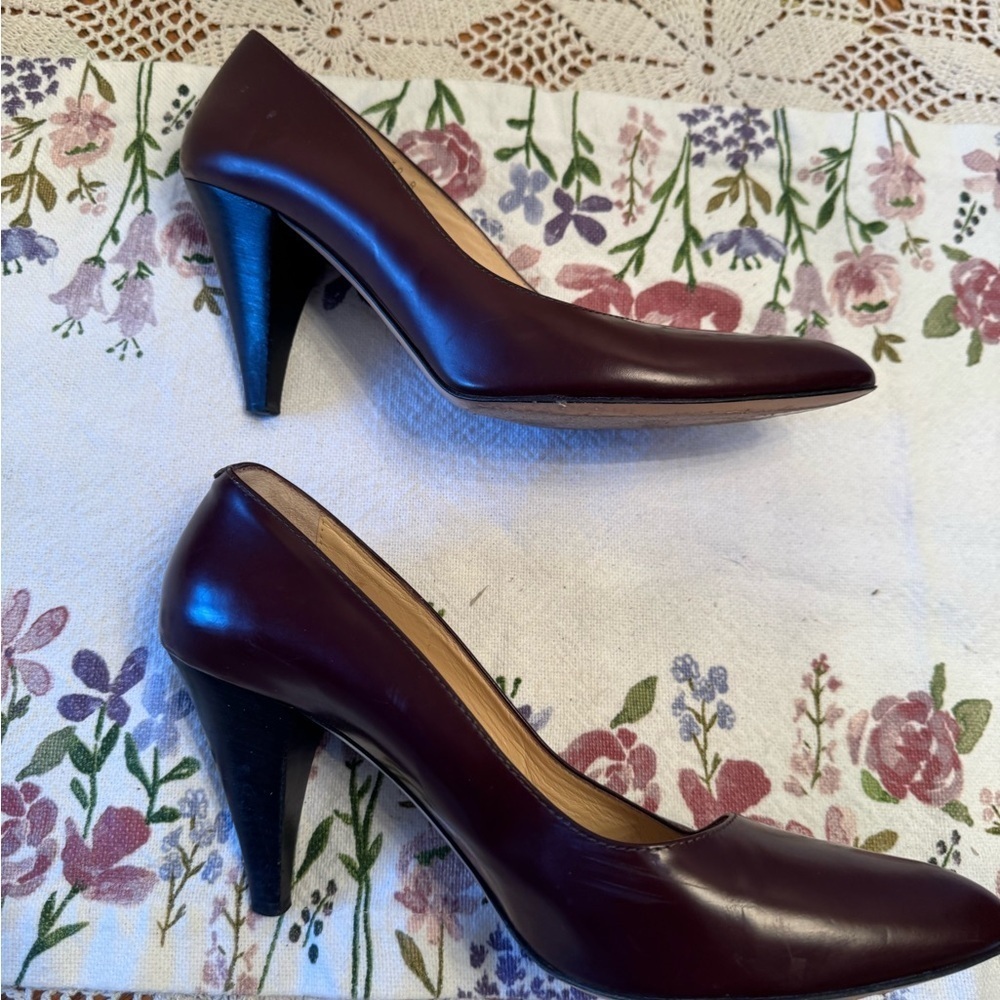 Coach Womens Shoes Leather Made in Italy Italian Gennie Heels Pumps Size 10 - Picture 5 of 13